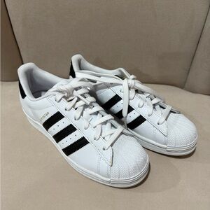 Adidas Superstar White Black Sneakers W 6.5